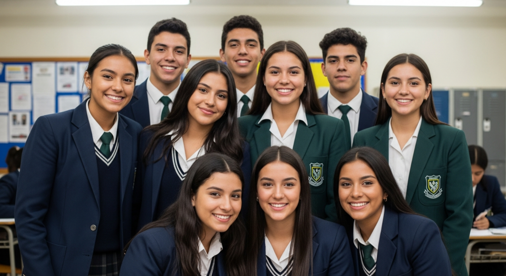 Estudiantes que registran su asistencia con códigos QR de QRSpace