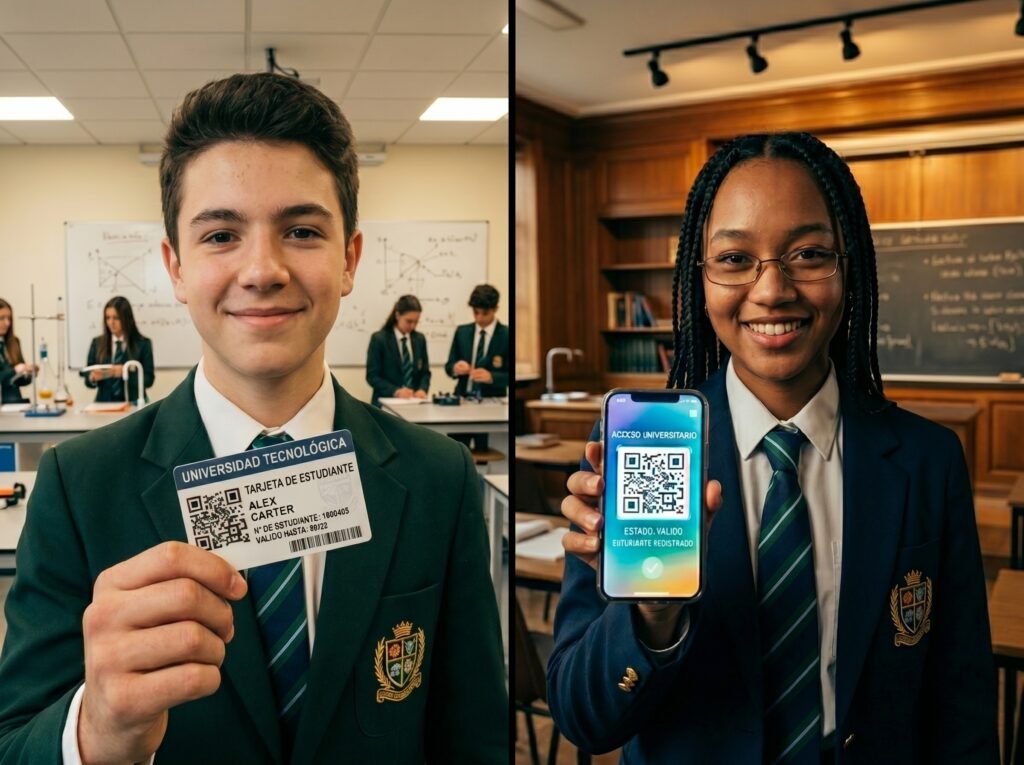 Códigos QR en Carnets Físicos vs. Celulares para Estudiantes